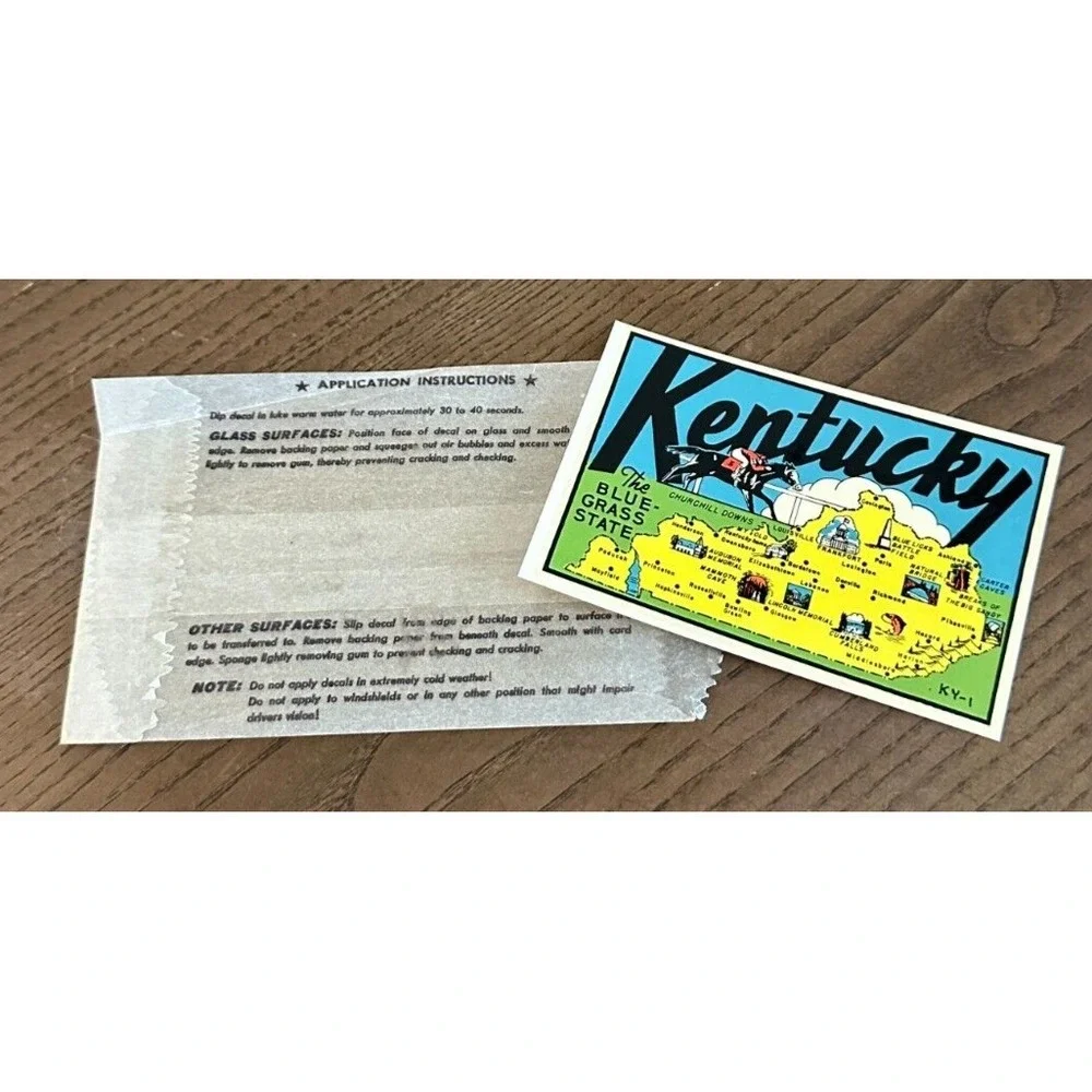 Vintage Kentucky The Blue Grass State Luggage Tag Travel Memorabilia